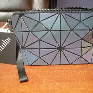 Lumiliu Cosmetic Bag Geometric Reflective NWT